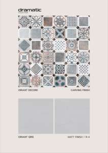 Carreaux de porcelaine pour intérieur 60x60 cm, façonnés avec des détails de sculpture mate pour une fluidité de design au sol et un revêtement texturé. - Product Image 5