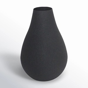 Jarrón de mesa minimalista de metal negro hecho a mano con acabado liso para decoración moderna del hogar. - Product Image 5