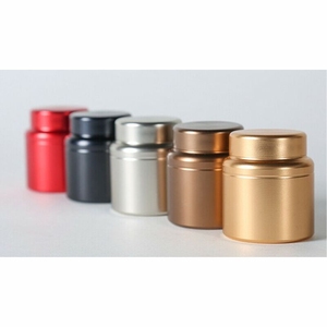 Custom Logo Empty Aluminum Jars Bulk Metal Packaging Container Round <b>Coffee</b> Tea Tin Jar 100ml Cosmetic Jar with Threaded Lid - Product Image 5