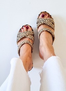 Sandales compensées en raphia faites à la main : Chaussures d'été marocaines - Product Image 2