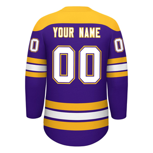 Camiseta de Hockey sobre Hielo Estilo Retro, Cuello Vintage, Diseño Clásico, Colores Personalizados del Equipo, Camiseta Deportiva Personalizada de Hockey sobre Hielo - Product Image 4