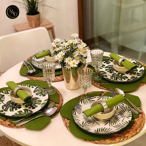 Tapis de table en jacinthe d'eau fait main - Design moderne, écologique, lavable, antidérapant, durable, léger, résistant à la chaleur, personnalisable - Product Image 5