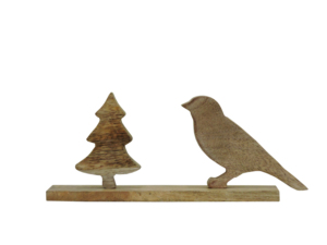 Figura Decorativa Moderna y Duradera de Conejito y Papá Noel de Aluminio Niquelado con Base de Madera, 2x1 Pulgadas, Marca Artesign - Product Image 1