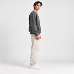 Pullover Sweatshirt Low MOQ <b>Mens</b> <b>Tops</b> Outdoor Side Zipper OEM ODM Regular Fit Split Hem Blank <b>Henley</b> Collar Sherpa Sweatshirt - Product Image 6