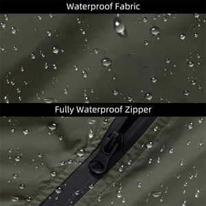 Chaqueta cortavientos personalizada para hombre, estilo universitario, con capucha, 100% poliéster, a prueba de viento, ligera, con cremallera, para exteriores. - Product Image 4