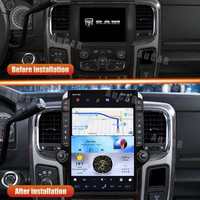 Autoradio multimédia AuCar 14,4'' Android 14 avec écran Tesla, navigation GPS pour Dodge RAM 2013-2018, vidéo automobile, autoradio stéréo