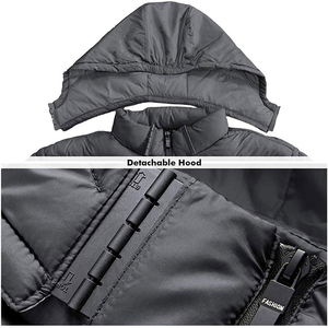 Hot Selling OEM Custom Logo Eco-friendly Fleece Red Puffer Jacket Stand Collar Zipper Closure Unisex <b>Quilted</b> <b>Winter</b> Coat Men - Product Image 5