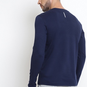 Camiseta de Hombre 100% Algodón, Casual, a Rayas, Cuello Redondo, Manga Larga, Tejida, Ecológica, Tallas Grandes, al por Mayor, Estampada, Hecha en Bangladesh - Product Image 5