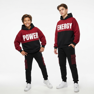 Sweat-shirt à capuche en coton doux pour garçons, pull-over pour enfants, vêtements décontractés chauds pour tous les jours, design personnalisé - Product Image 3