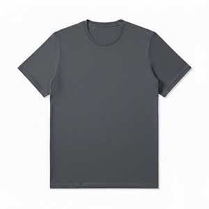 เสื้อยืดคอกลมผู้ชาย แขนสั้น ผ้าถัก ทรงปกติ น้ำหนักเบา 100% ผ้าฝ้าย แห้งเร็ว สวมใส่สบาย ทนทาน เรียบง่าย สีพื้น - Product Image 3