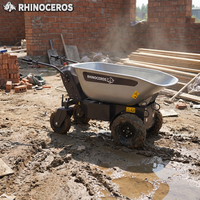 Minidumper Rhinoceros KS450E all'ingrosso, batteria a lunga durata 6h, motore 800W, benna 0-2CBM, carico utile 450kg, stabilità