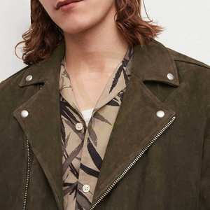 Chaqueta de Cuero Genuino de Alta Calidad para Hombre, Diseño Nuevo, con Talla Personalizada, Chaqueta de Cuero de Gamuza para Invierno - Product Image 6