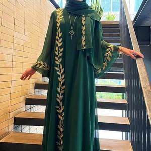 Abaya Informal Étnica Modesta de Talla XXL, Bordada a Mano, de Rayón, para Mujer, con Capucha, Diseño de Kimono con Botones, Ropa Musulmana Tradicional - Product Image 1