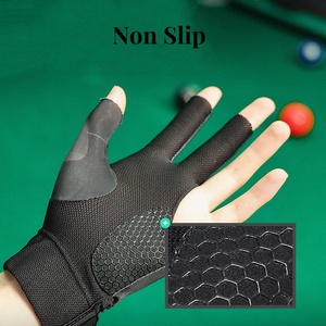 Gants de billard à demi-doigts avec sangle de poignet réglable pour la pratique du billard et du snooker, unisexe, sport - Product Image 5