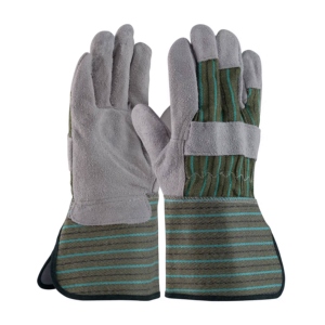 Guantes de seguridad industriales de cuero vacuno de puño largo con protección antivibración para pantallas táctiles, para trabajos domésticos y de montaje industrial. - Product Image 6