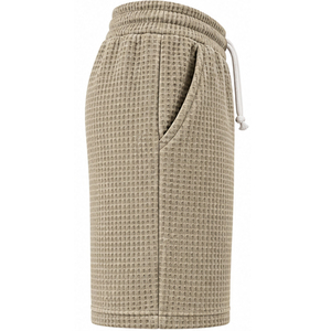 Pantalones Cortos Cargo de Punto Waffle para Hombre con Logotipo Personalizado, Ropa Deportiva Casual de Verano, Cintura Elástica, para Gimnasio, Fitness, Entrenamiento, Venta al Por Mayor - Product Image 5