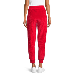 Pantalon de détente pour femmes, couleur rouge, taille haute, tissu extensible doux, décontracté, pour fitness, yoga, entraînement, vêtements de sport - Product Image 2