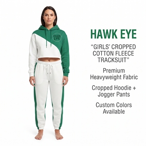 Ensemble de survêtement personnalisé pour femmes, veste de sport courte et pantalon large pour l'entraînement - Product Image 3