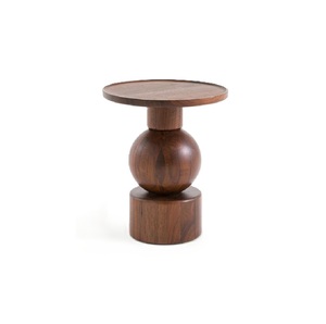 Modern Round Wooden <b>Coffee</b> <b>Table</b> Midcentury Design Solid <b>Wood</b> Handmade Living Room Furniture Accent Side <b>Table</b> - Product Image 2