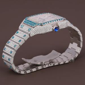 Relojes de moda con diamantes de moissanita VVS1 para hombre y mujer, relojes de acero inoxidable. - Product Image 5