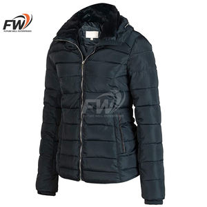Chaqueta acolchada de algodón con capucha para hombre, estilo nuevo de invierno, negra, cortavientos, holgada, gruesa; Chaqueta cortavientos con cremallera para mujer. - Product Image 2