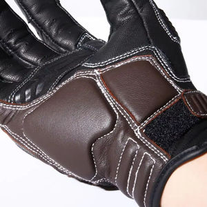 Gants de moto imperméables en cuir pleine doigt pour motard professionnel, course et sports de plein air - Product Image 2