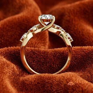 14K Gold Plated Pear Cut Moissanite <b>Ring</b> Elegant Bridal <b>Promise</b> Jewelry for <b>Women</b> Daily Wear Gift USA - Product Image 3