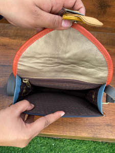 ออกแบบใหม่ผู้หญิงของแท้หนังหลายสีกระเป๋าถือร้อนขายกระเป๋าเงินรีไซเคิลผู้หญิงสไตล์ที่ไม่ซ้ํากันหลายใช้กระเป๋าสะพาย - Product Image 5