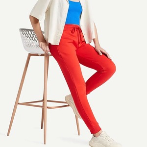 Pantalon cargo femme 100% coton bio, confortable, respirant, coupe jogger, taille élastique, pantalon ample pour femme, côtés à poches - Product Image 3