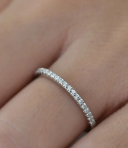 Anillo de Diamante Moissanite de Forma Redonda, Plata de Ley 925, Regalo para Boda y Compromiso - Product Image 2