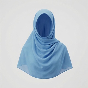 Hiyab de Chifón de Color Sólido para Mujer, Transpirable, para Uso Diario, Pañuelo Étnico de Oriente Medio - Product Image 1