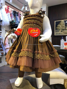 Nuevo diseño de algodón Top vestido de trabajo con volantes con estilo elegante conjunto de diadema para niños para fiestas en la temporada de primavera bebés recién nacidos - Product Image 4