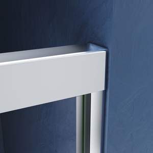 Poignées en acier inoxydable 304 en verre trempé transparent certifié, porte de douche semi-sans cadre réglable 56-60 po. W X 72 po. Porte - Product Image 5