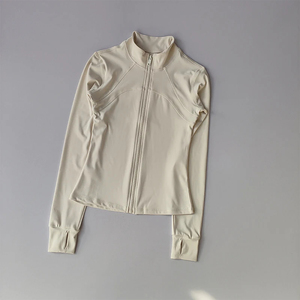 Traje de Yoga para Mujer, Chaqueta Deportiva de Alta Gama con Cuello Alto, Manga Larga, Transpirable, de Spandex, para Correr, Entrenamiento, Fitness, Resistente al Viento - Product Image 5