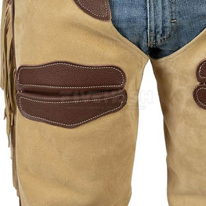 Pantalones de cuero de gamuza con costuras duraderas para trabajo en ranchos y actividades al aire libre - Product Image 4