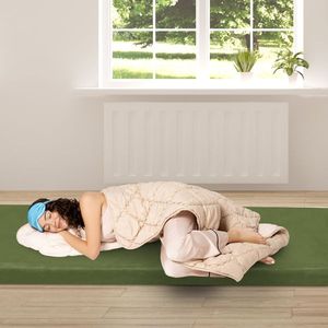 Materassino da Campeggio Verde 190x64x6.4 cm, Gonfiabile in Memory Foam per Attività all'Aperto e Viaggi - Product Image 2