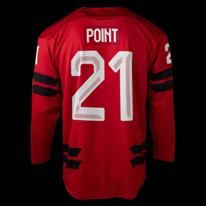 Maillot de hockey sur glace personnalisé, impression numérique, anti-bactérien, manches courtes, pull-over, uniforme d'équipe, service OEM, 100% polyester, motif Argyle - Product Image 6