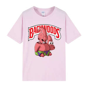 Camiseta Gráfica de Manga Corta para Hombre Majin Buu Backwoods, Cuello Redondo, Estampado de Parodia de Dibujos Animados, Informal, de Verano, Mezcla de Algodón, Multicolor - Product Image 6