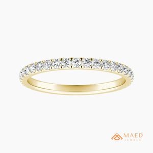 Anillo de Eternidad de Moissanita Chapado en Oro de 18K, Anillo de Boda de Diamantes, Joyería Fina de Lujo para Mujer, Hecho en EE. UU. - Product Image 1