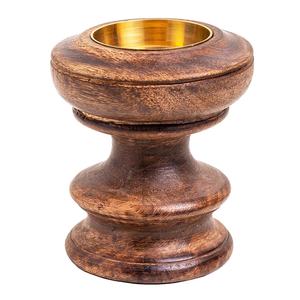 Brûleur Bakhoor en bois Brûleur d'encens en laiton de style arabe exquis Brûleur à charbon de bois en laiton durable pour Bakhoor par AYAANS - Product Image 1