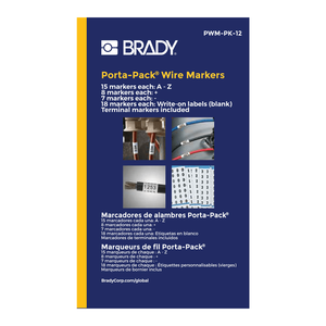 สมุดมาร์กเกอร์สายไฟ Brady Porta-Pack ทนความร้อน สำหรับการระบุสายเคเบิลแบบพกพา ผลิตในเกาหลี - Product Image 1
