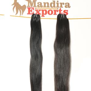 Extensiones de cabello humano peruano crudo de color natural recto de templo virgen joven negro sin procesar - Product Image 6
