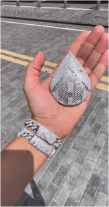 Colgante de Moissanita Hecho a Mano Personalizado de Plata Esterlina con Baño de Oro de 14K, con Letras y Logotipo, Estilo Hip Hop, Joyería de Moda para Hombre - Product Image 4