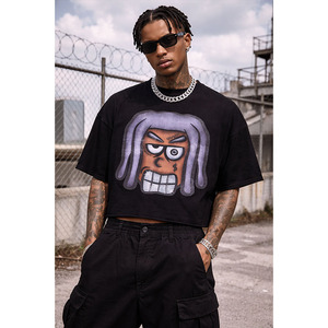 Ekin Impex High Quality 100% Cotton Men's Eco-Friendly 300g Oversized T-Shirt Short Sleeve Solid Street Wear Sale - Product Image 3