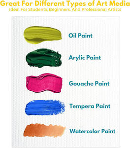 Paneles de Lienzo Preparados con Gesso, 100% Algodón, Tabla de Pintura en Blanco para Uso <span class=keywords><strong>Art</strong></span>ístico con Acrílico, Óleo, Acuarela y Témpera - Product Image 6