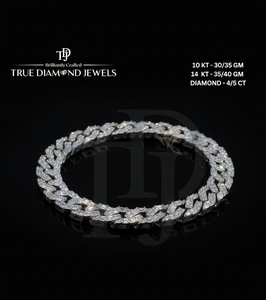 Pulsera de Cadena con Diamantes Baguette Premium, Oro de 10 y 14 Quilates, VS1 VS2, Color H-I, Joyería de Lujo con Diamantes Incrustados, Diseño Moderno - Product Image 3