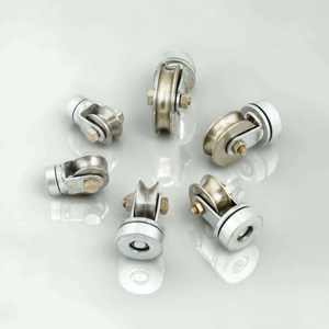 Conjunto de Ruedas Móviles Modernas de Acero Pulido, 75 mm de Grosor, Bajo Ruido, Duraderas, Rodamiento Suave, Componente de Ferretería para Puertas - Product Image 2