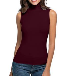 T-shirt sans manches en coton 100% tricoté à la main pour femme, col rond, couleur unie, décontracté, élégant, séchage rapide - Product Image 5