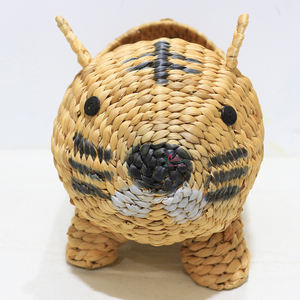 Caddy de stockage vietnamien fait à la main en fibre naturelle durable Design de tigre tissé de haute qualité Couleur de taille personnalisable pour le stockage - Product Image 4