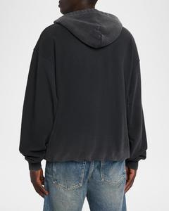 Sweat-shirt à capuche graphique pour homme en molleton de coton avec impression personnalisée effet délavé, style streetwear, fabricant, fournisseur, OEM - Product Image 2